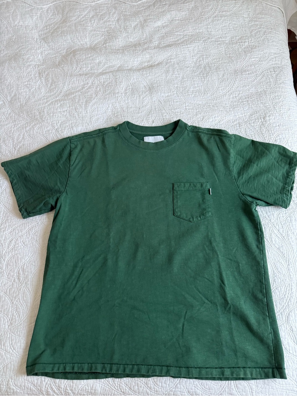 Men's Forest Green Pocket Crewneck T-Shirt